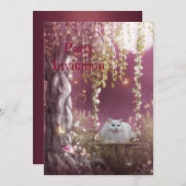 Einladung der weißen Katze zum Baumschwingen (Vorne/Hinten)