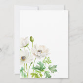 Einladung der White Anemone Blume Arch Wedding (Rückseite)