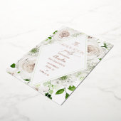 Einladung der White Floral Graduation Party Foil (Gedreht)