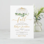 Einladung der White Gold Pumpkin Engagement Party (Stehend Vorderseite)