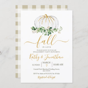 Einladung der White Gold Pumpkin Engagement Party