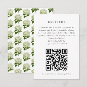 Einladung der White Hydrangea Bridal Registrierung