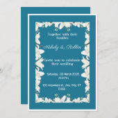 Einladung der White Lily Wedding (Vorne/Hinten)