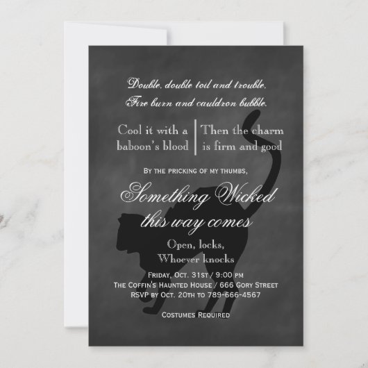 Einladung der Wickerkatze (Vorderseite)