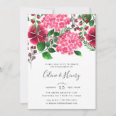 Einladung der Wild-Hydrangea-Engagement-Partei (Vorderseite)