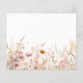 Einladung der Wildblume-Foto-Graduierungspartei (Rückseite)