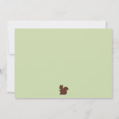 Einladung der Willow Deer Green Baby Dusche (Rückseite)