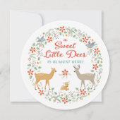 Einladung der Woodland Deer Baby Dusche (Vorderseite)