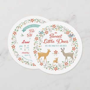 Einladung der Woodland Deer Baby Dusche