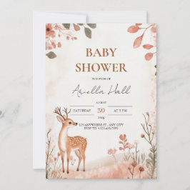 Einladung der Woodland Deer Baby Dusche