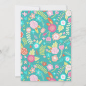 Einladung der Woodland Deer Girl Baby Dusche (Rückseite)