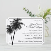 Einladung der Zielpalme | Black on Kraft (Stehend Vorderseite)