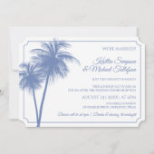 Einladung der Zielpalme | Cornflower Blue (Vorderseite)