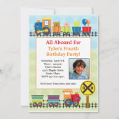 Einladung der ZugBirthday Party (Vorderseite)