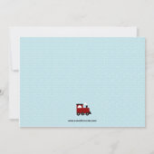 Einladung der ZugBirthday Party (Rückseite)