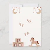 Einladung der ZwillingsBaby-Dusche (Rückseite)