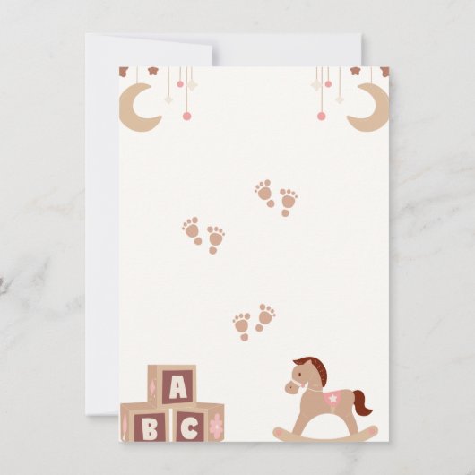 Einladung der ZwillingsBaby-Dusche (Rückseite)