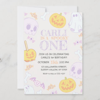 Einladung des 1. Geburtstags-Halloween-Party von B