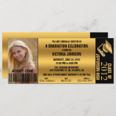 Einladung des Abschluss Admission Tickets (Vorne/Hinten)