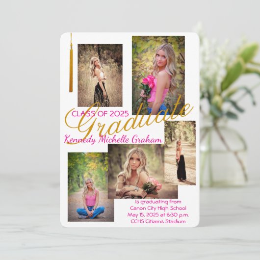 Einladung des Abschlusses (Stehend Vorderseite)