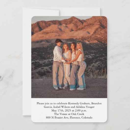 Einladung des Abschlusses (Rückseite)