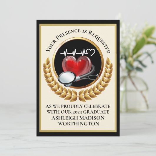 Einladung des Abschlusses (Stehend Vorderseite)