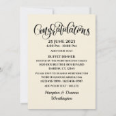 Einladung des Abschlusses (Rückseite)