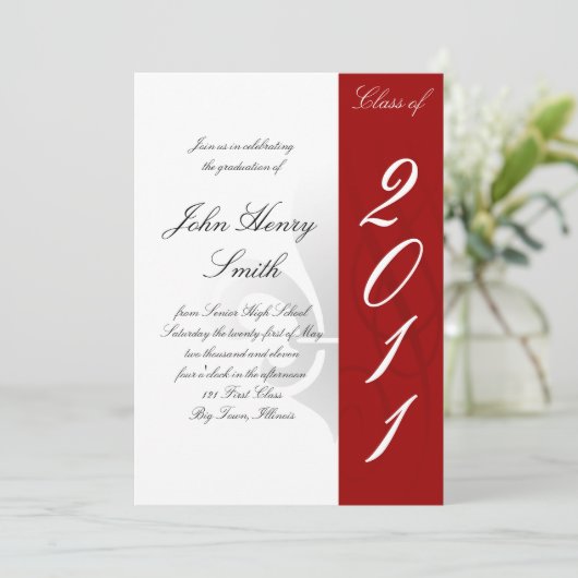 Einladung des Abschlusses (Stehend Vorderseite)