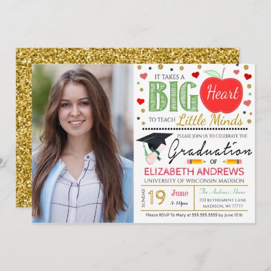 Einladung des Abschlusses (Vorne/Hinten)