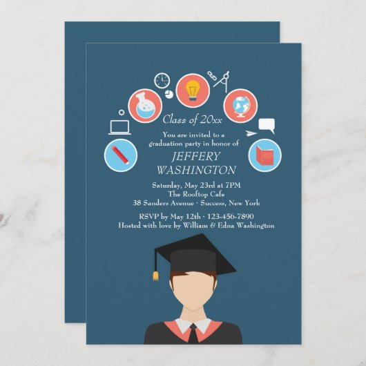 Einladung des Abschlusses (Vorne/Hinten)