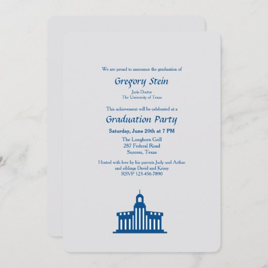 Einladung des Abschlusses (Vorne/Hinten)