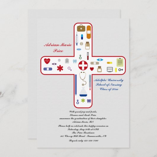 Einladung des Abschlusses (Vorne/Hinten)