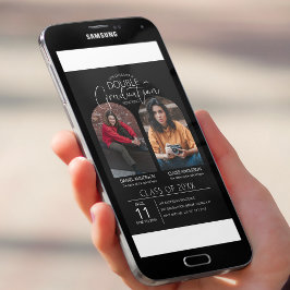 Einladung des Abschlusses "Arched Foto" für doppel