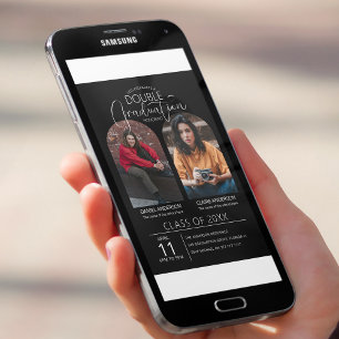 Einladung des Abschlusses "Arched Foto" für doppel