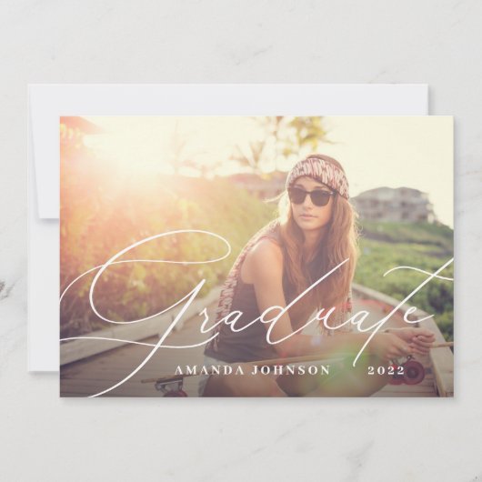 Einladung des Abschlusses "Big Graduate Script Fot (Vorderseite)