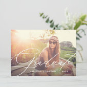 Einladung des Abschlusses "Big Graduate Script Fot (Stehend Vorderseite)