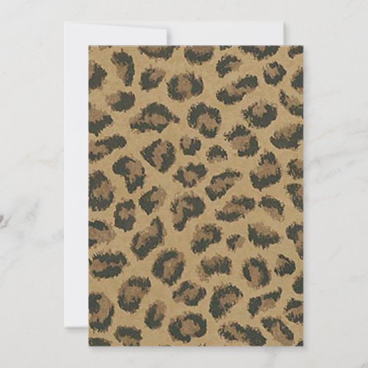 Einladung des Abschlusses "Black Ribbon and Leopar (Rückseite)