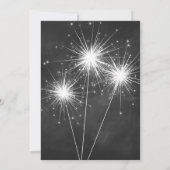 Einladung des Abschlusses "Chalkboard Sparkler" (Rückseite)