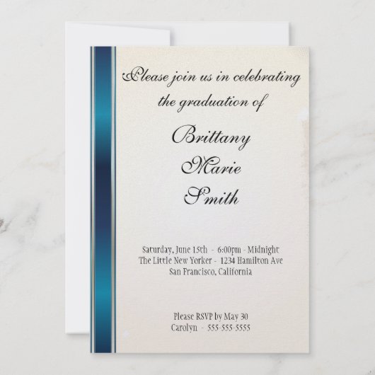 Einladung des Abschlusses der Bescheinigung (Rückseite)