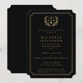 Einladung des Abschlusses der Black/Gold Law Schoo (Vorne/Hinten)
