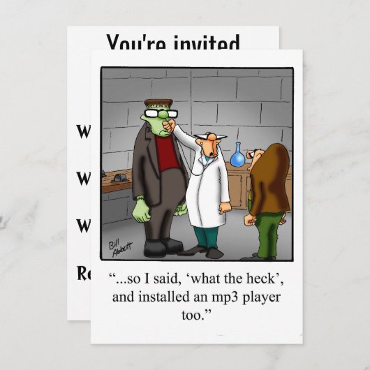 Einladung des Abschlusses der Funny Technical Scho (Vorne/Hinten)