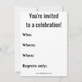 Einladung des Abschlusses der Funny Technical Scho (Rückseite)