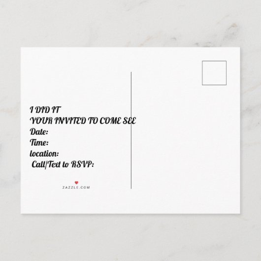 Einladung des Abschlusses der Medizinschule (Rückseite)