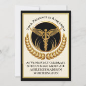 Einladung des Abschlusses der Medizinschule (Vorderseite)