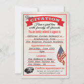 Einladung des Abschlusses der Polizeiakademie (Vorderseite)