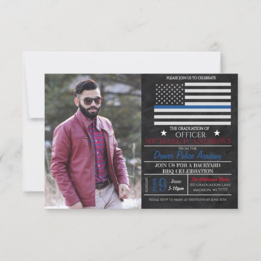 Einladung des Abschlusses der Polizeiakademie (Vorderseite)