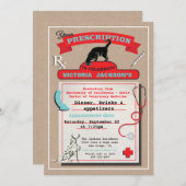 Einladung des Abschlusses der Veterinärschule (Vorne/Hinten)