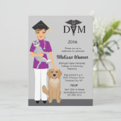 Einladung des Abschlusses der Veterinärschule | Fr (Stehend Vorderseite)