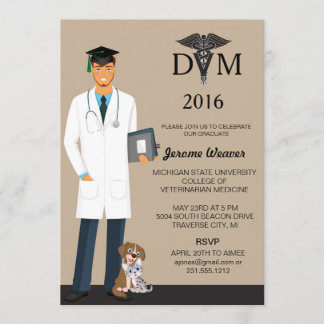 Einladung des Abschlusses der Veterinärschule | Ma