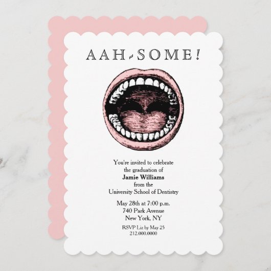 Einladung des Abschlusses der Zahnärzte (Vorne/Hinten)